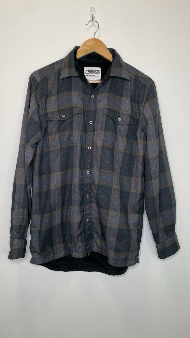 Mountain Khakis Christopher Fleece Lined Shirt Plaid Outdoor Snap Shacket Men S